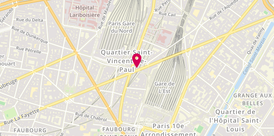 Plan de Ami Voyages International, 157 la Fayette, 75010 Paris