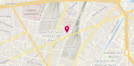 Plan de Caudan Voyages, 17 Rue de l'Aqueduc, 75010 Paris
