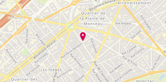 Plan de Agence Succès Voyage, 164 Rue de Courcelles, 75017 Paris