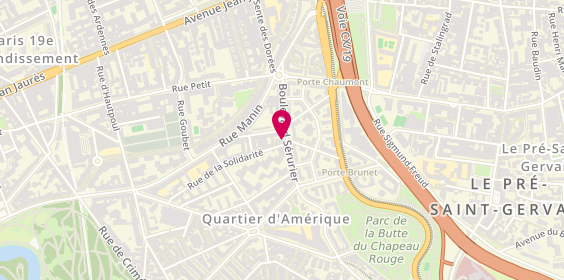 Plan de Oscar Tourisme, 35 Rue de la Solidarité, 75019 Paris