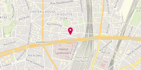 Plan de Israa Voyages, 16 Rue de la Charbonniere, 75018 Paris