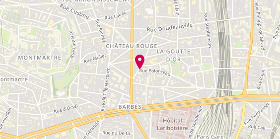 Plan de Amira Voyages, 10 Rue des Poissonniers, 75018 Paris