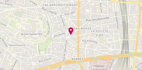 Plan de Sahel Voyages, 8 Rue Poulet, 75018 Paris