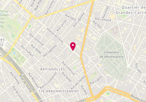 Plan de Selectour Afat, 72 avenue de Clichy, 75017 Paris
