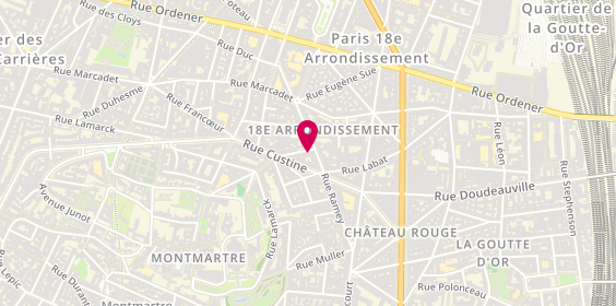 Plan de Amitié Voyages, 41 Rue Ramey, 75018 Paris