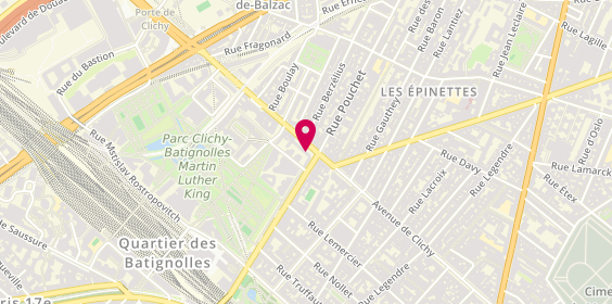 Plan de Marwa Voyages, 153 avenue de Clichy, 75017 Paris