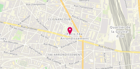 Plan de Dunia Travel, 6 Bis Rue Baudelique, 75018 Paris