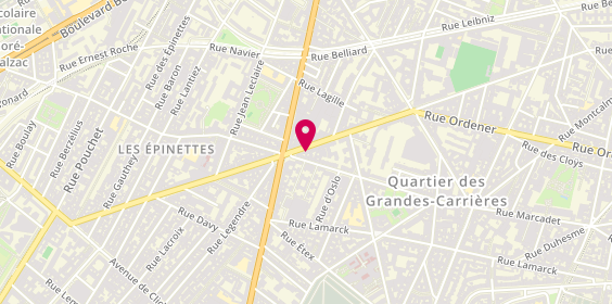 Plan de Avisio Travel, 231 Rue Championnet, 75018 Paris