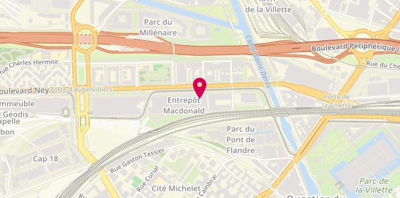 Plan de Planet Ride, 157 Boulevard Macdonald
Bureau 318, 75019 Paris