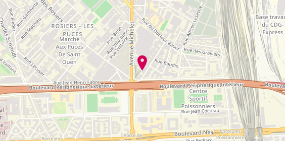 Plan de B.B.A Business Booking Agency, 54 Rue des Entrepôts, 93400 Saint-Ouen-sur-Seine