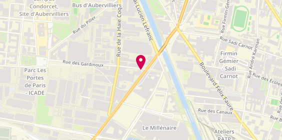 Plan de Concorde Travel Associates, 87 Rue des Gardinoux, 93300 Aubervilliers