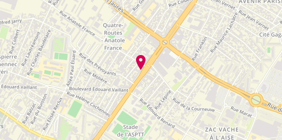 Plan de World Travels, 21 avenue Paul Vaillant Couturier, 93120 La Courneuve