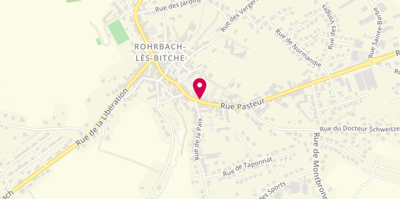 Plan de STAUB - ROYER VOYAGES Rohrbach : Voyages autocars, avions, croisières, 11 Rue Pasteur, 57410 Rohrbach-lès-Bitche