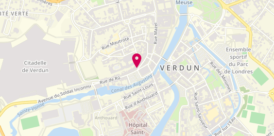 Plan de Pierraline Voyages, 87 Rue de Rue, 55100 Verdun