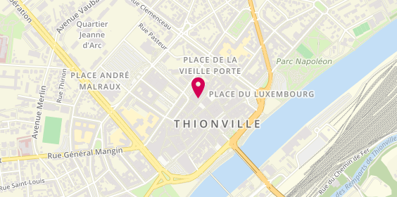 Plan de Euro Moselle Loisirs - Luxair Tours - Thionville, 34 Rue de l'Ancien Hôpital, 57100 Thionville