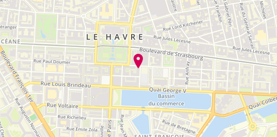 Plan de Hangard Voyages, 43 Rue du Chillou, 76600 Le Havre