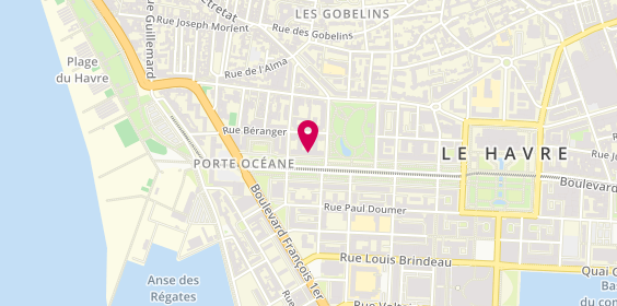 Plan de Agence de voyage Fram LE HAVRE, 55 avenue Foch, 76600 Le Havre