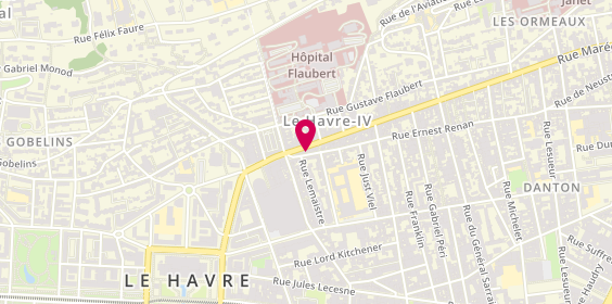 Plan de Havas Voyages, 52 avenue René Coty, 76600 Le Havre