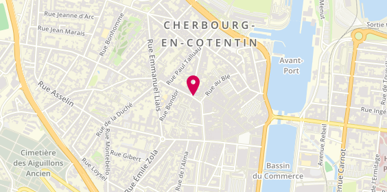 Plan de Le Vacon Voyages Normandie, 18 place de la Fontaine, 50100 Cherbourg-en-Cotentin