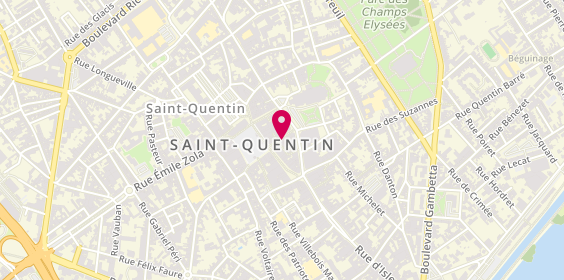 Plan de Agence de voyages FRAM Saint-Quentin, 12 Rue des Toiles, 02100 Saint-Quentin
