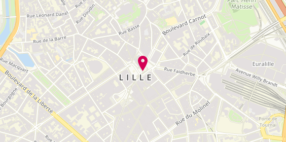 Plan de Cap 5 Voyages Lille Grand Place, 20 Bis place du Général de Gaulle, 59800 Lille