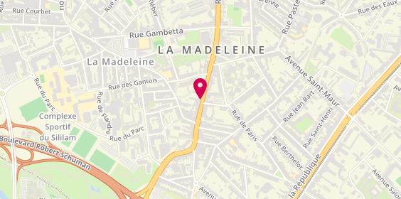 Plan de Ampa Voyages, 117 Rue du Général de Gaulle, 59110 La Madeleine