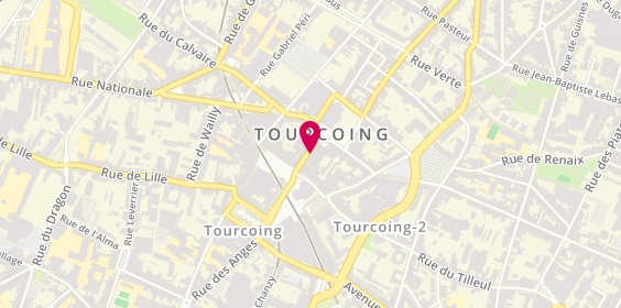 Plan de Agence de voyage TUI STORE Tourcoing, 12 Rue du Général Leclerc, 59200 Tourcoing